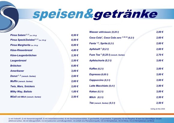Speisekarte